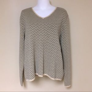 Vintage / tan and black chevron sweater